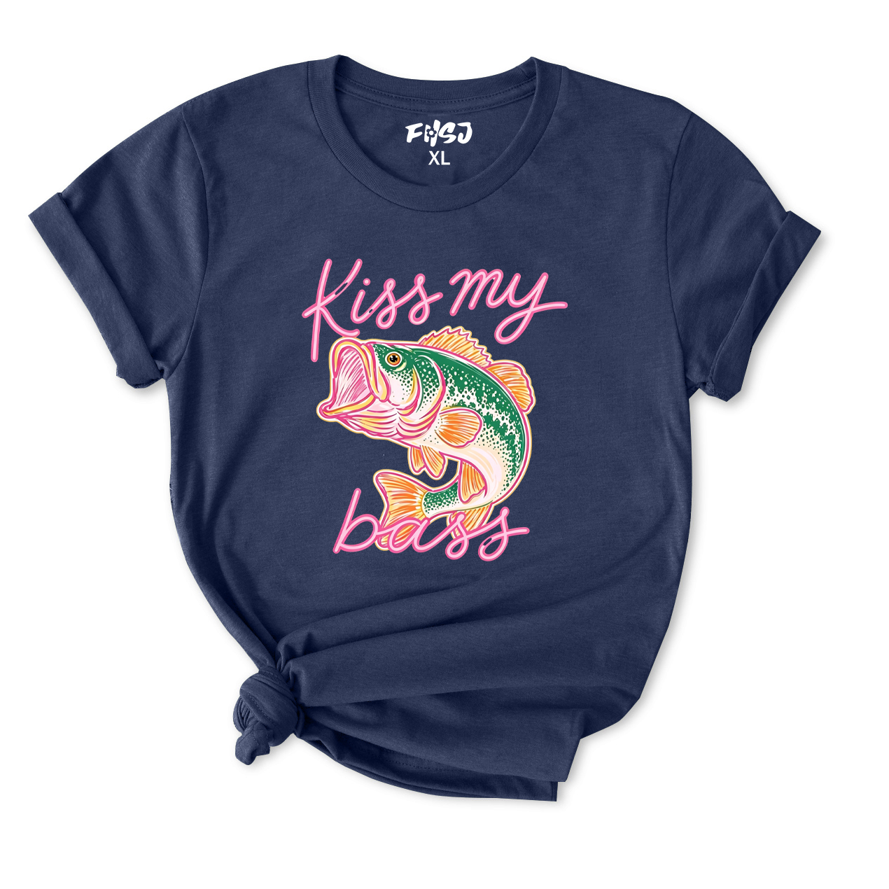 Kiss My Bass Fishing T-Shirt for Women