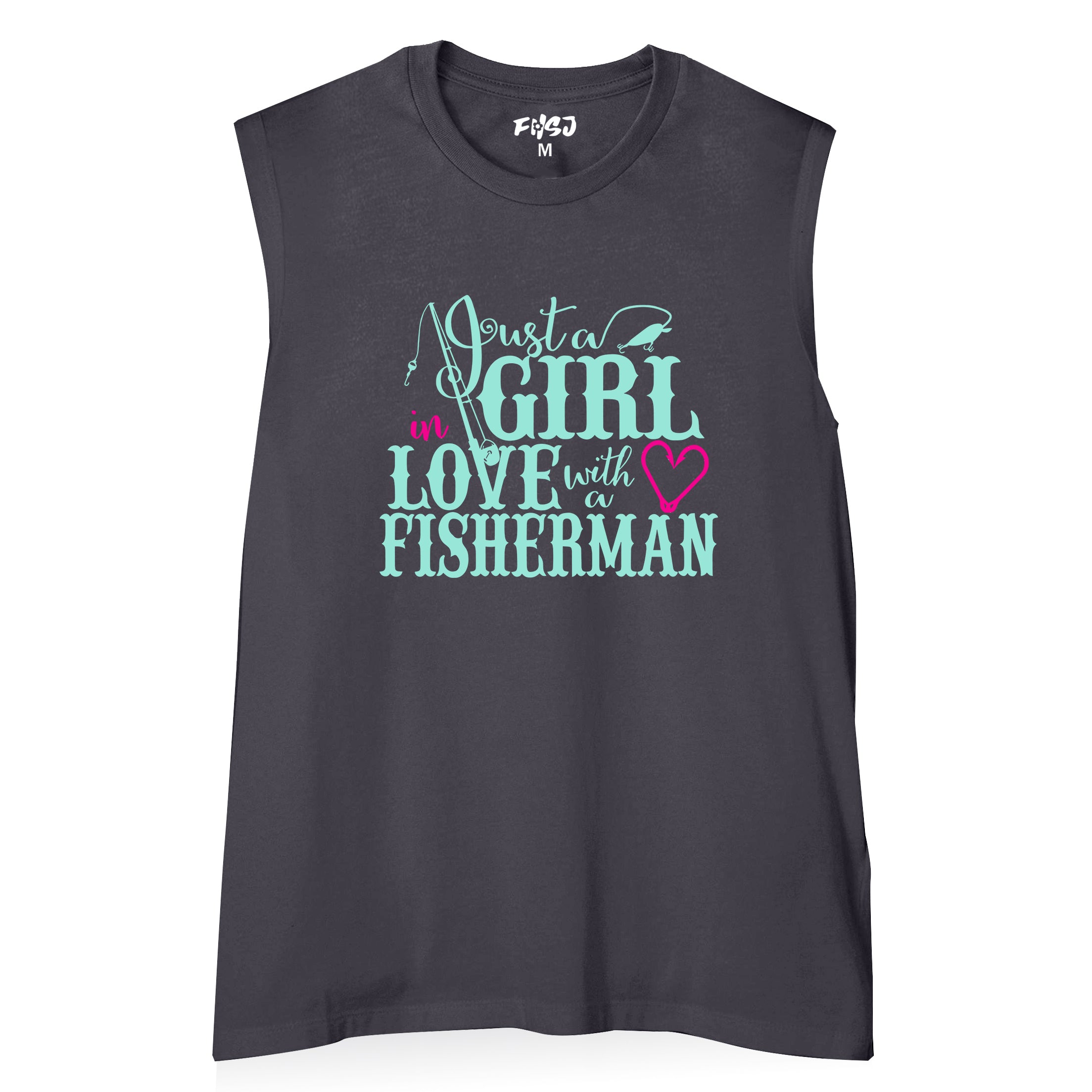 Women GIRL in LOVE with a FISHERMAN Tank Top