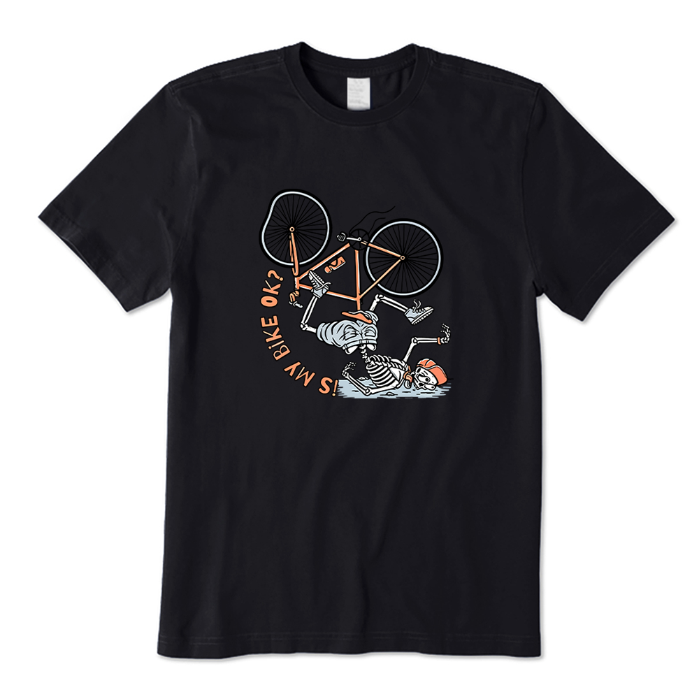 Is My Bike Ok Skeleton Biker T-shirt