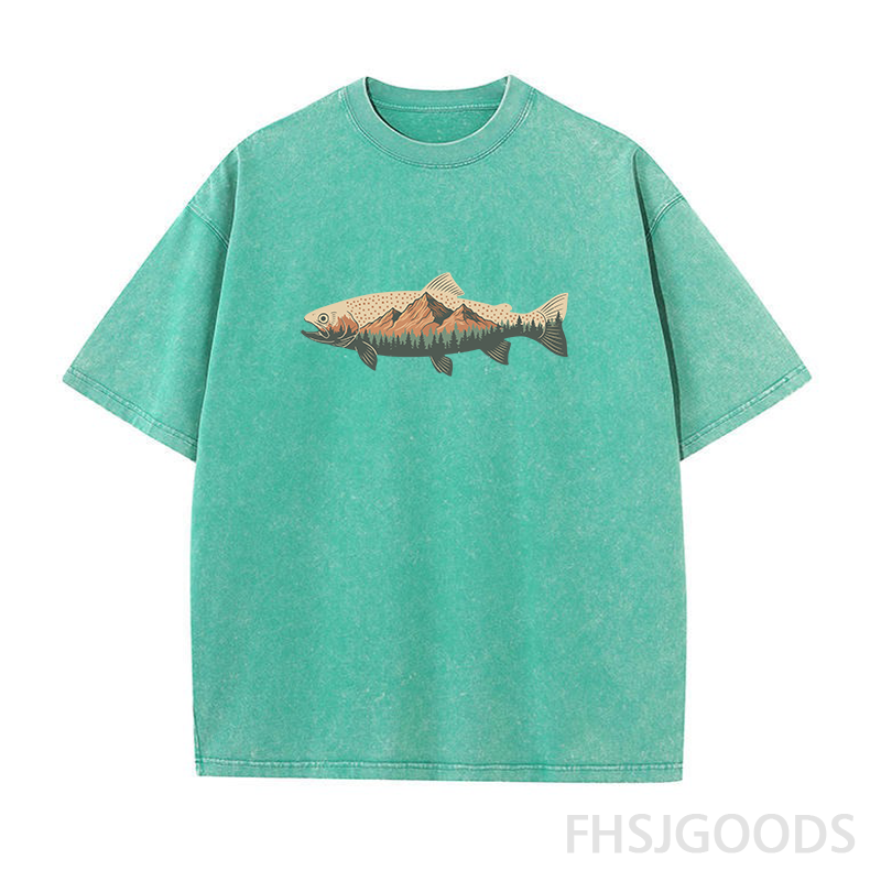 Vintage Fly Fishing Unisex Distressed T-Shirt