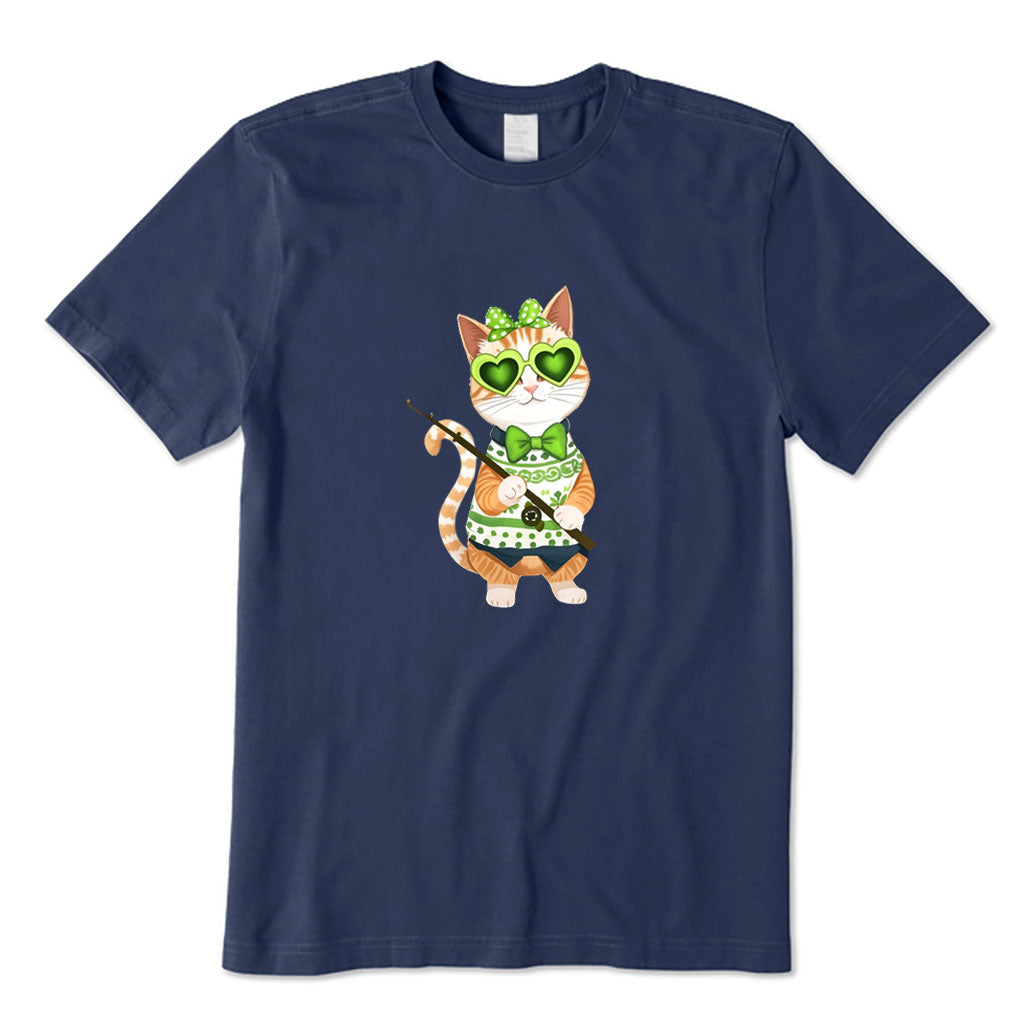 St. Patrick’s Day Cat Fishing T-Shirt