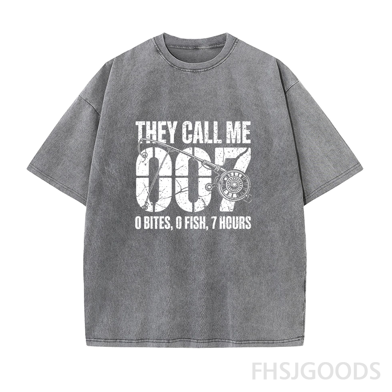 Funny Fishing 007 Unisex Distressed T-Shirt