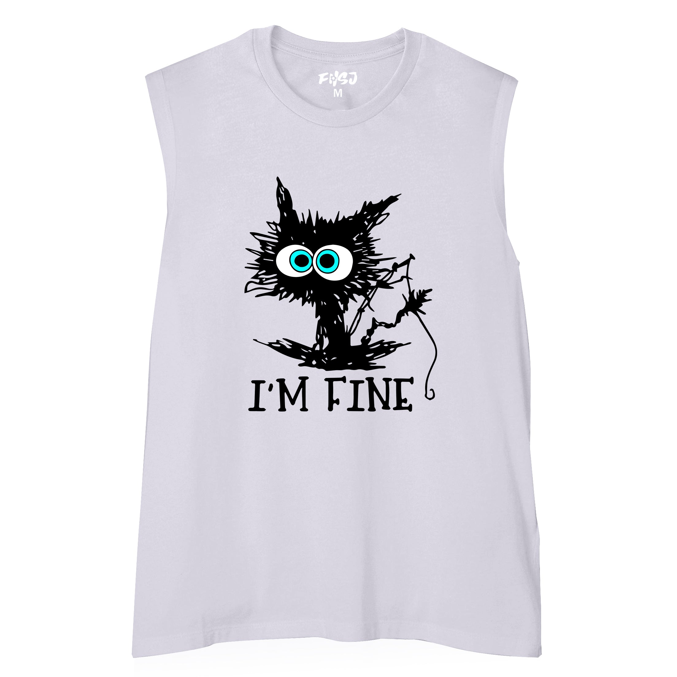 Women Fishing I'm Fine Tank Top