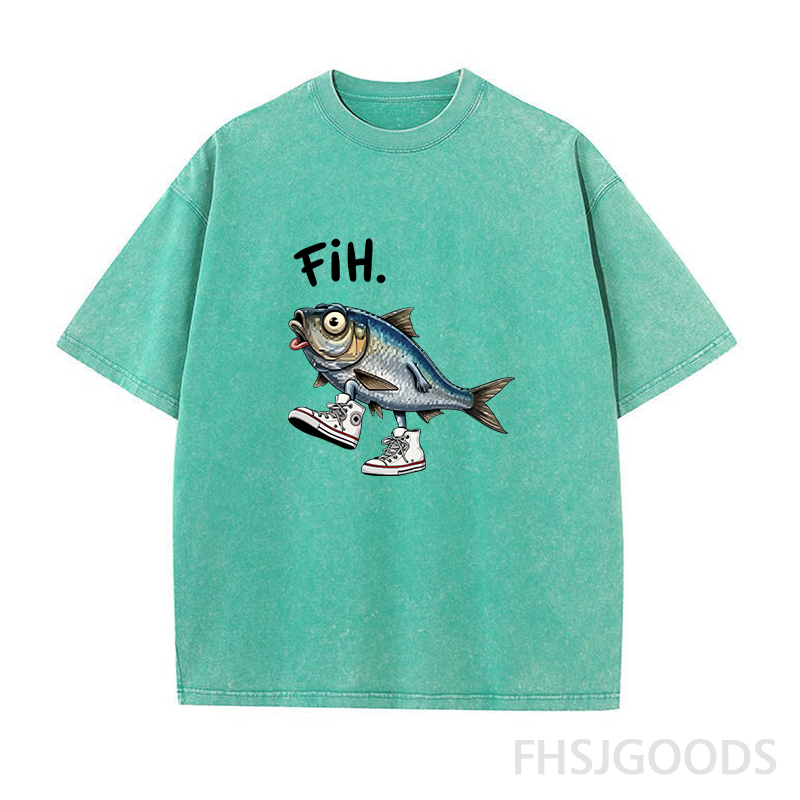 Fih Shoes Fish Unisex Distressed T-Shirt