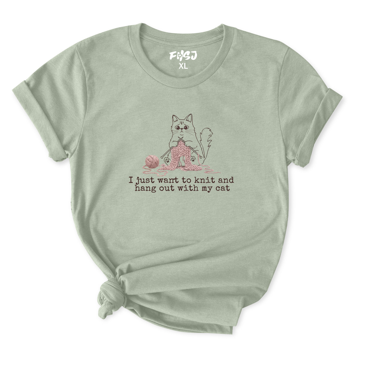Knit With My Cat T-Shirt for Women