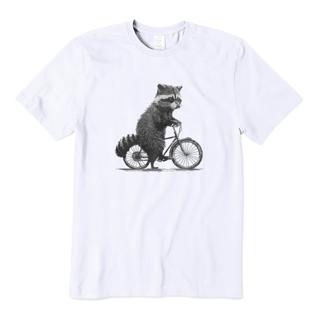 Funny Racoon Cycling T-shirt