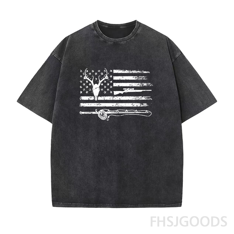 Hunting and Fishing Flag Unisex Distressed T-Shirt