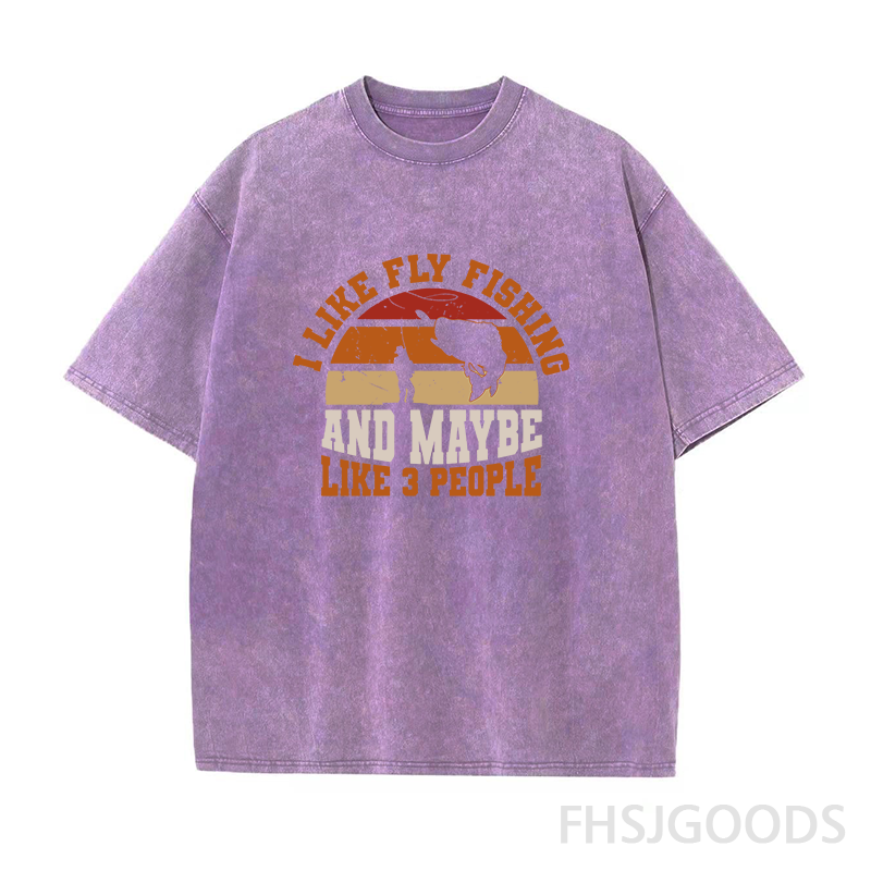 I Like Fly Fishing and Maybe Like 3 People Unisex Distressed T-Shirt