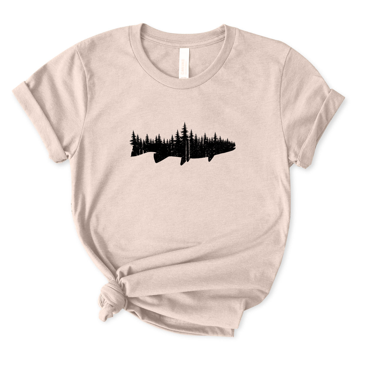 Fish Forest Landscape T-Shirt for women