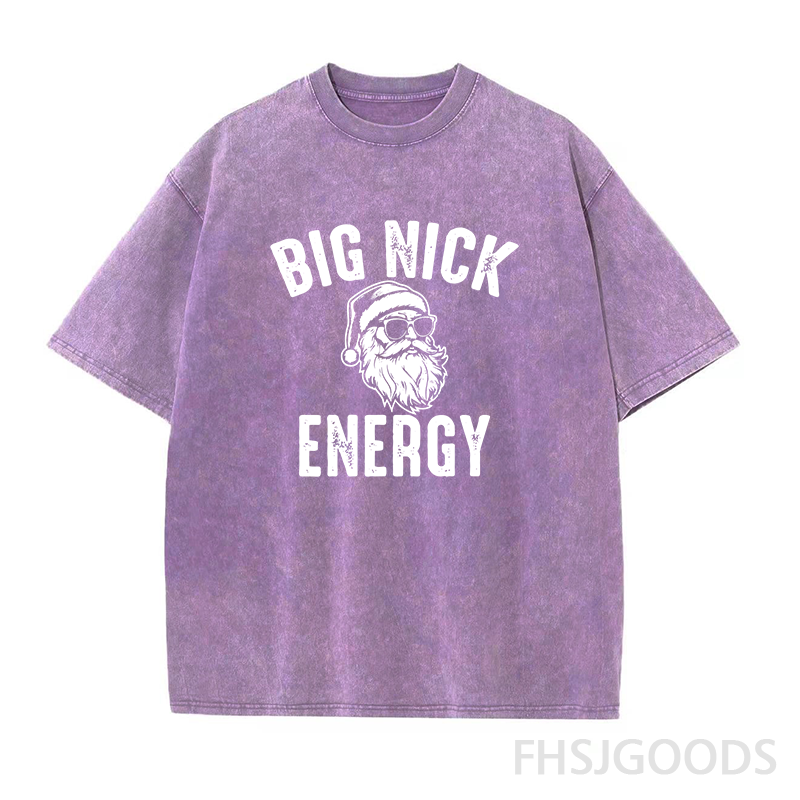 Big Nick Energy Santa Unisex Distressed T-Shirt