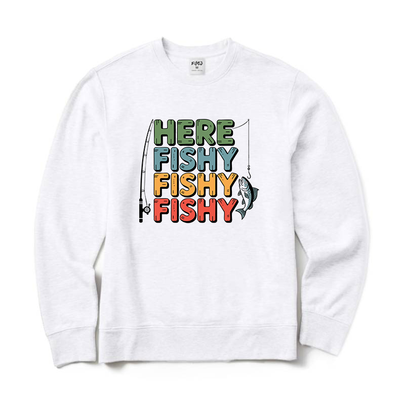 Here Fishy Fishy Fishy Crewneck Sweatshirt