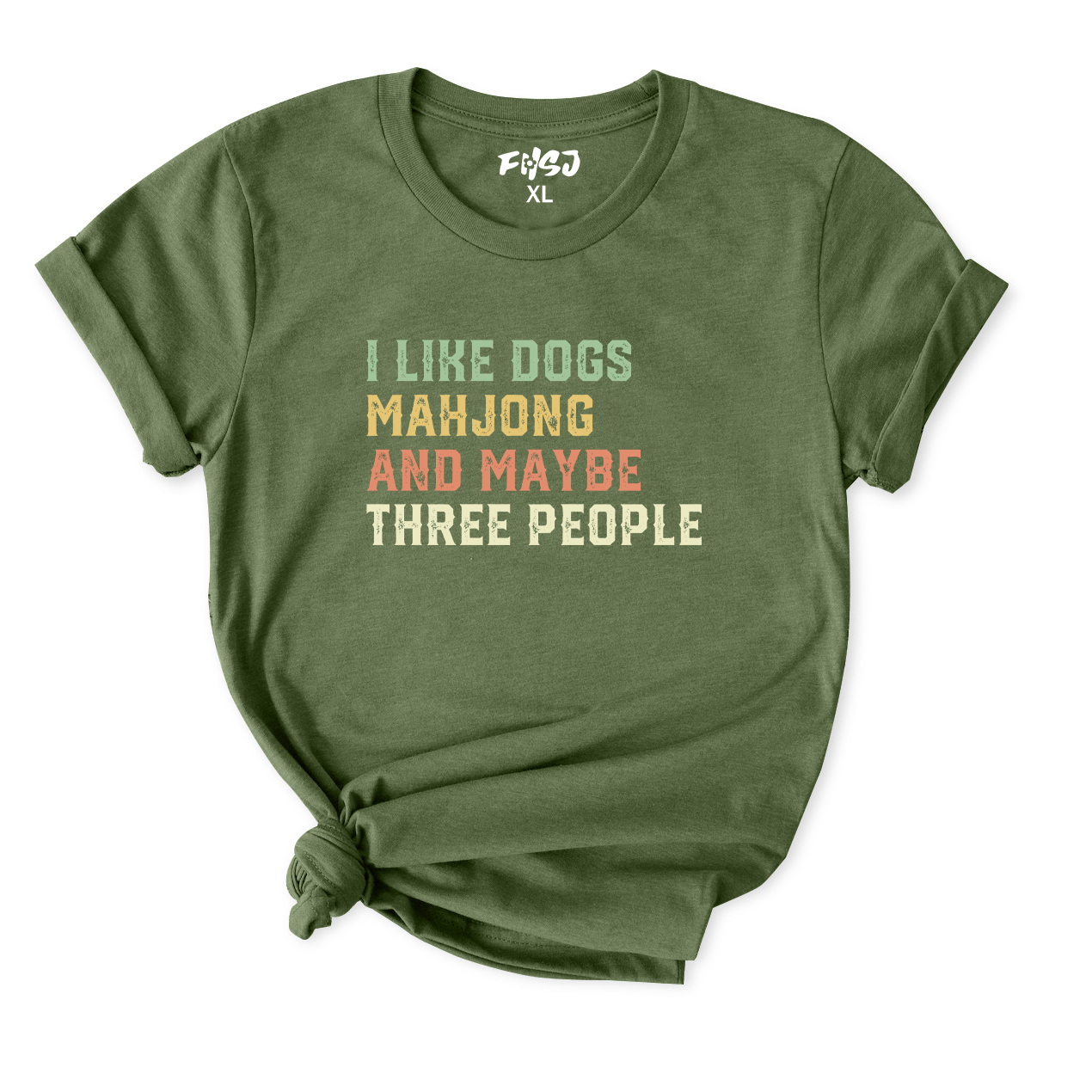 I Like Dogs Mahjong And Maybe Three People T-Shirt for Women