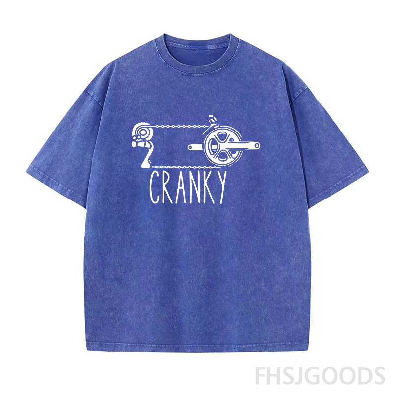 CRANKY Bicycle Drivetrain Unisex Distressed T-Shirt