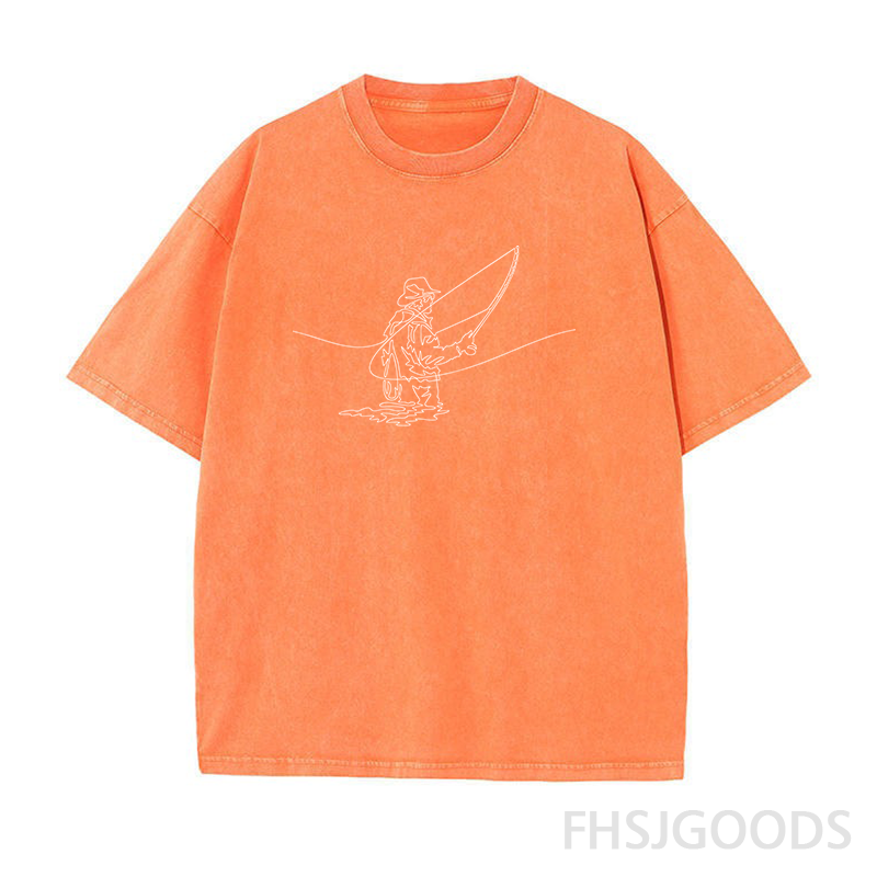 Fly Fishing Unisex Distressed T-Shirt