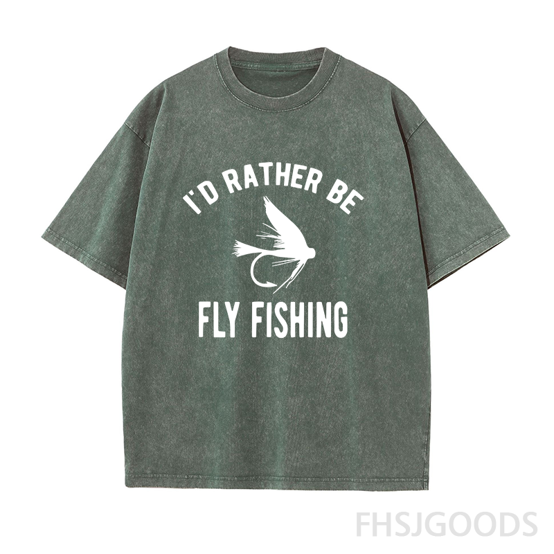 Fly Fishing Unisex Distressed T-Shirt