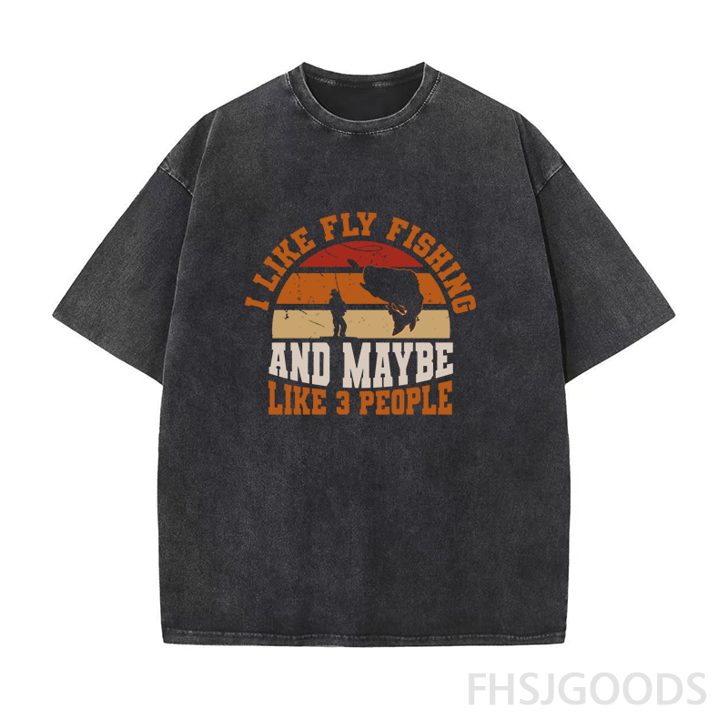 I Like Fly Fishing and Maybe Like 3 People Unisex Distressed T-Shirt