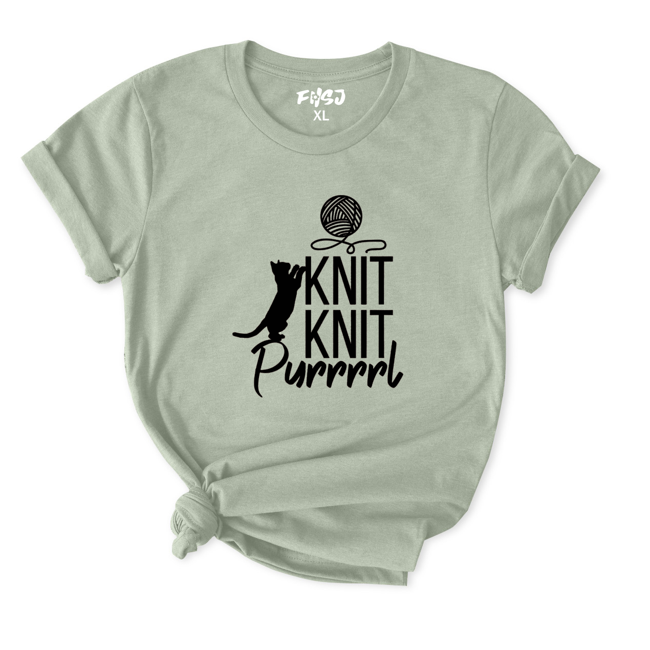 Cat Knit Purrrrrl T-Shirt for Women
