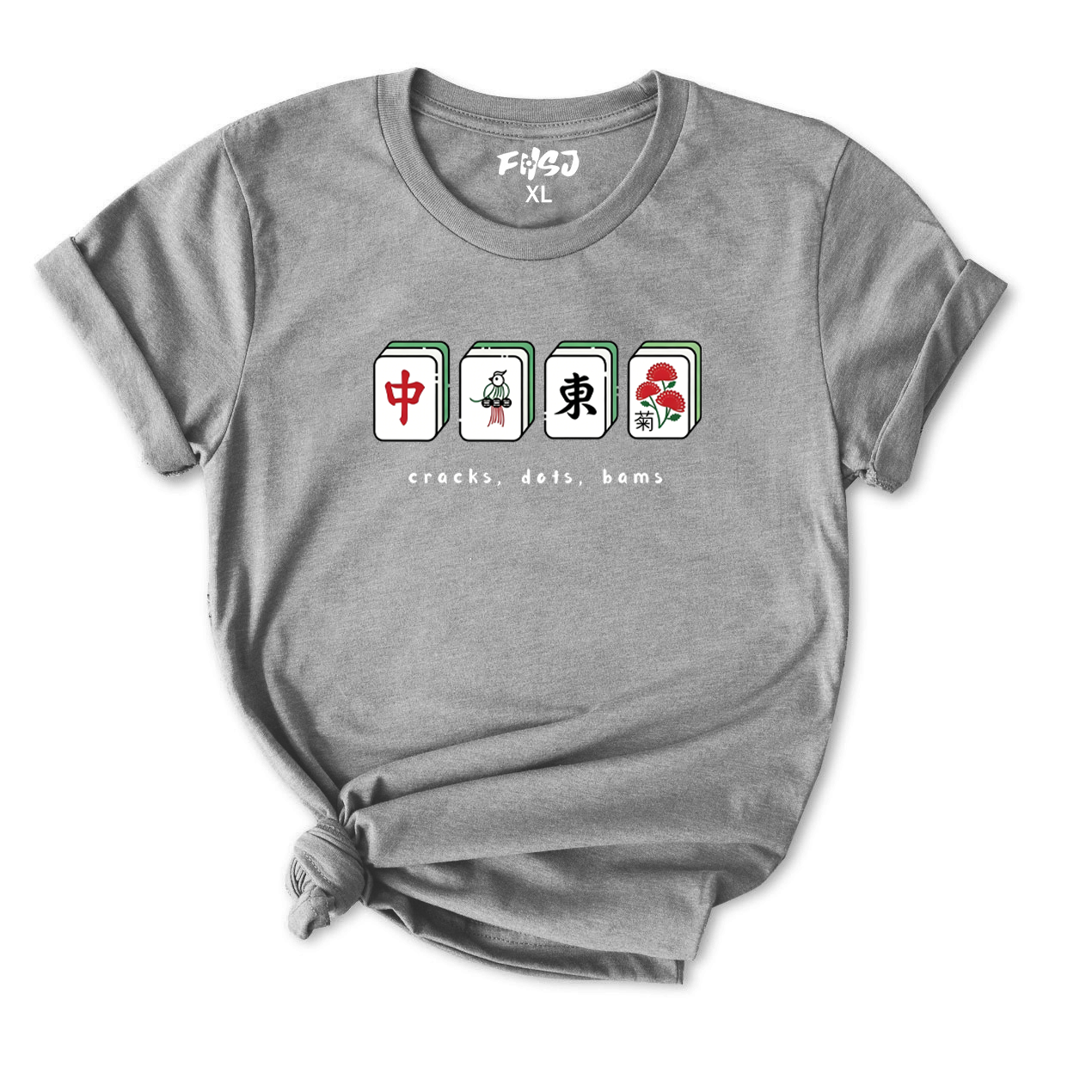 Cracks Dots Bams Mahjong T-Shirt for Women