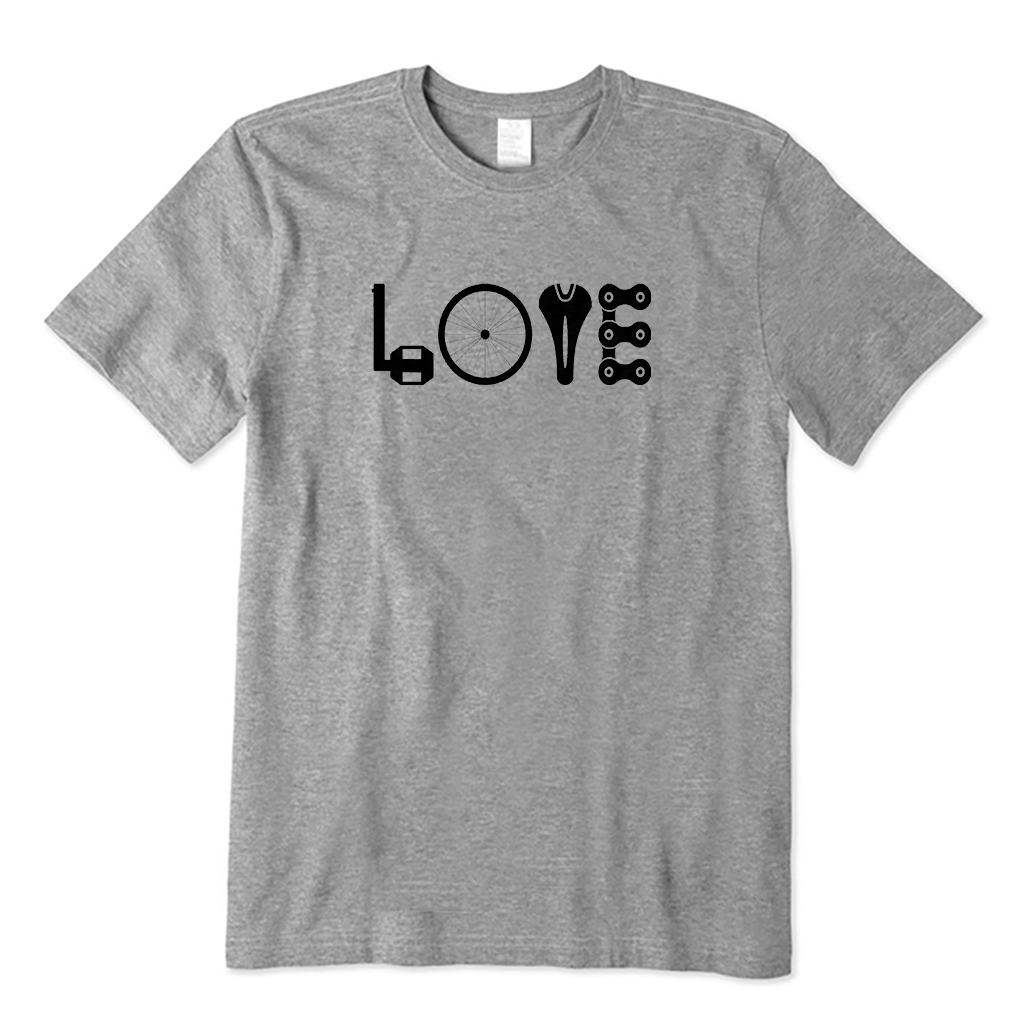 LOVE Spelled Out in Bike T-Shirt