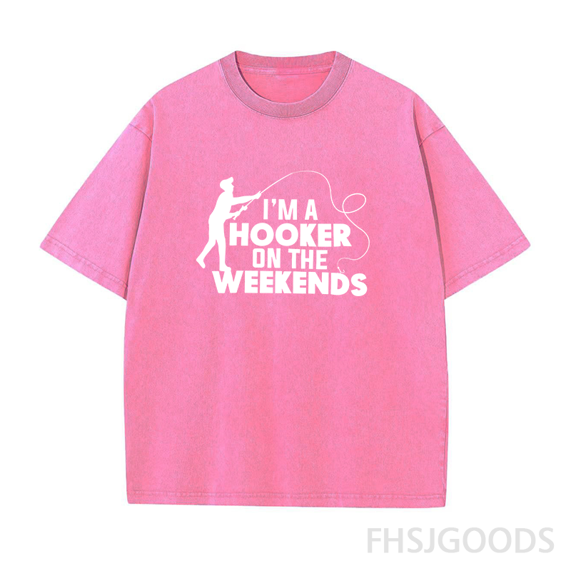 I'm A Hooker on The Weekends Unisex Distressed T-Shirt
