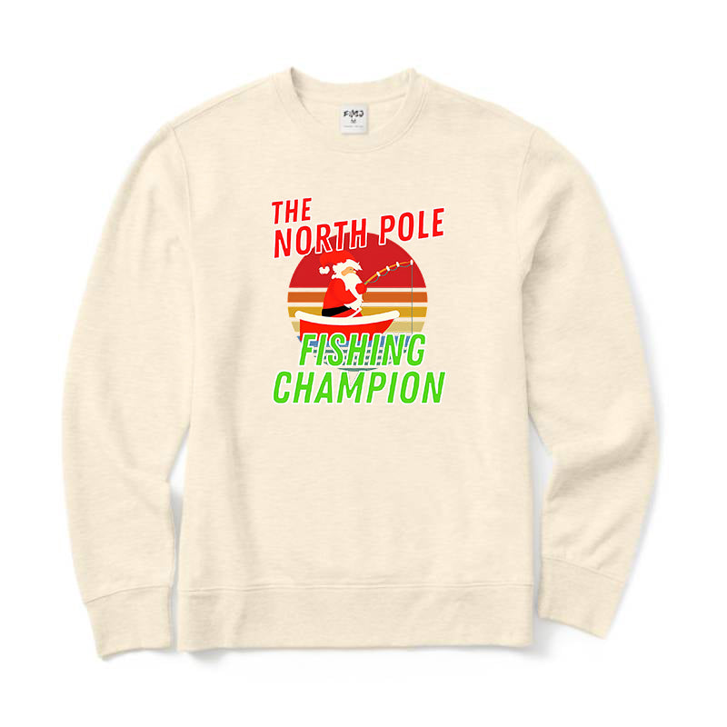 Santa Fishing Crewneck Sweatshirt