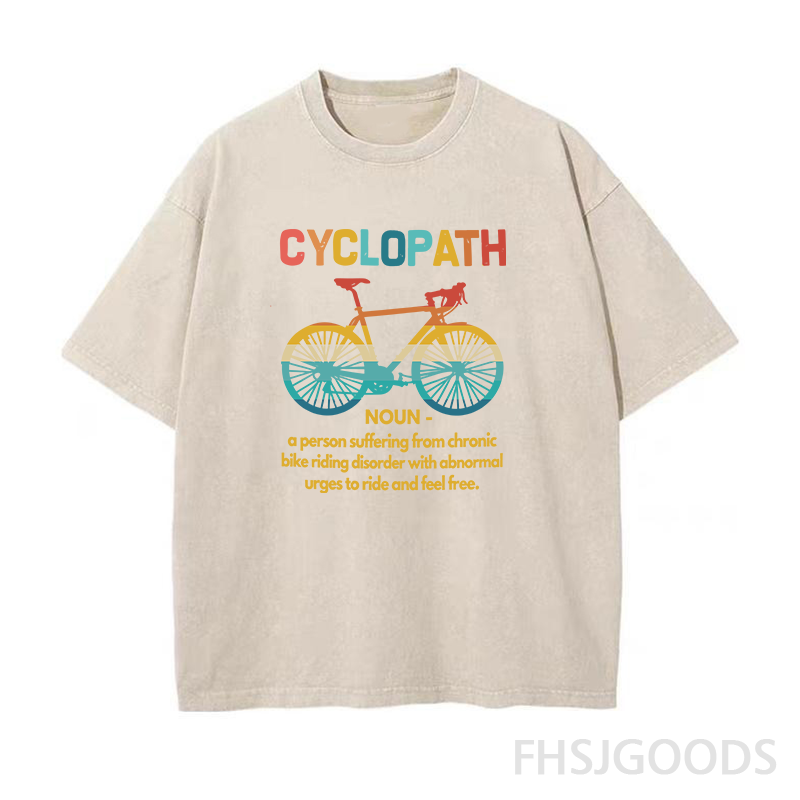 Funny Cycling Unisex Distressed T-Shirt