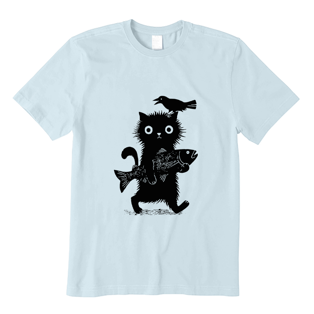 Funny Cat Fishing T-shirt