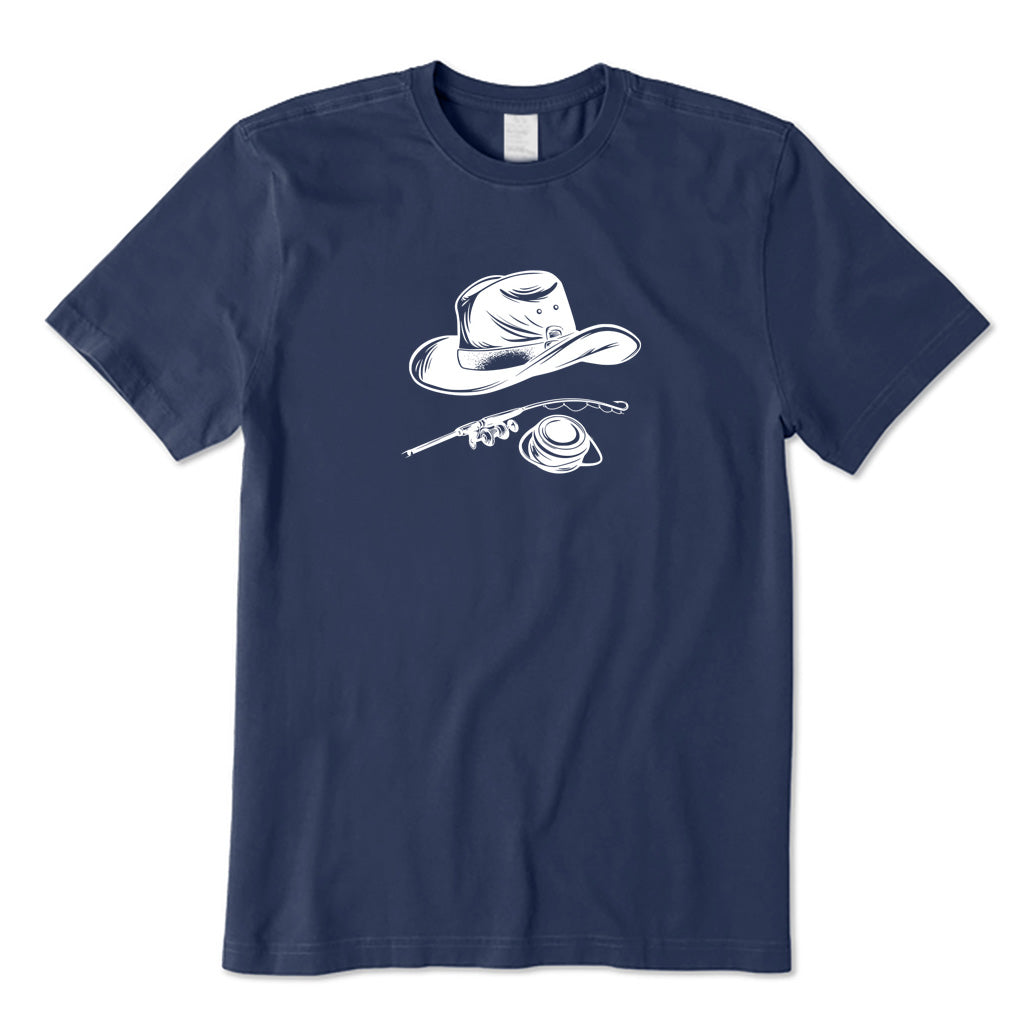 Fishing hat and rod T-Shirt