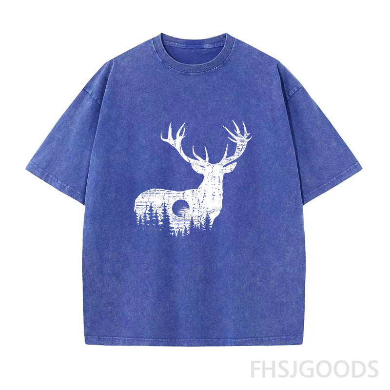 Deer Unisex Distressed T-Shirt