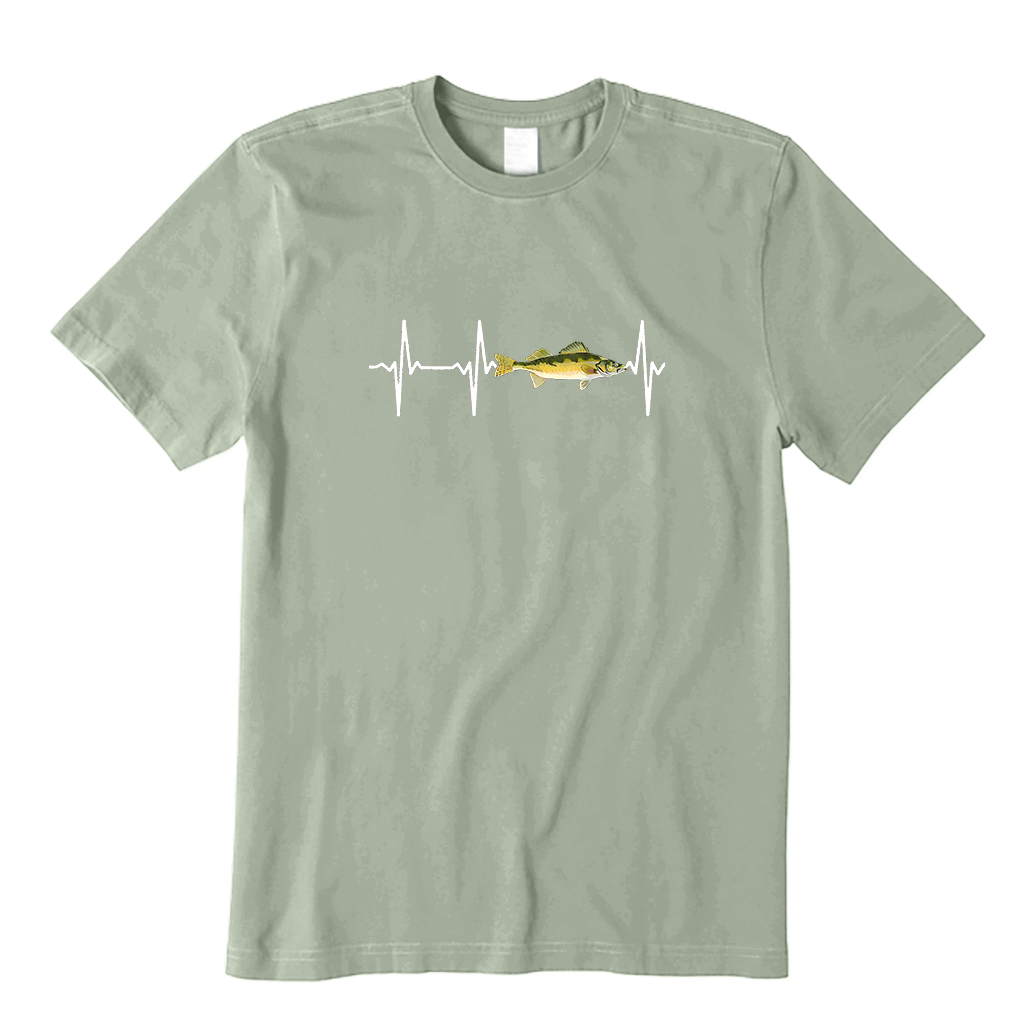 Walleye Heartbeat Fishing T-Shirt