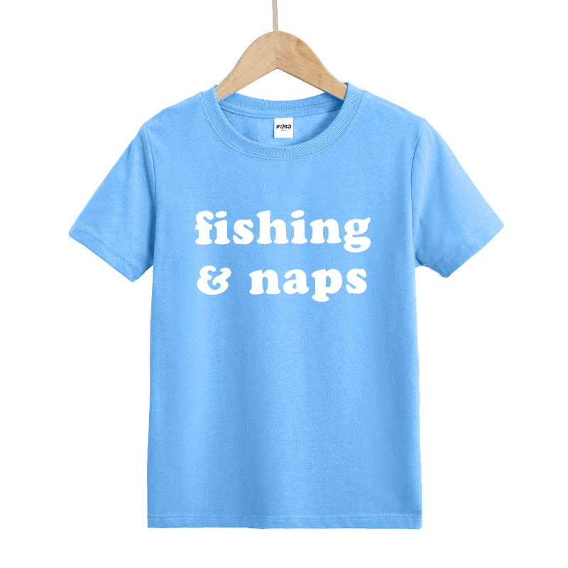 Fishing and Naps Kids T-Shirt