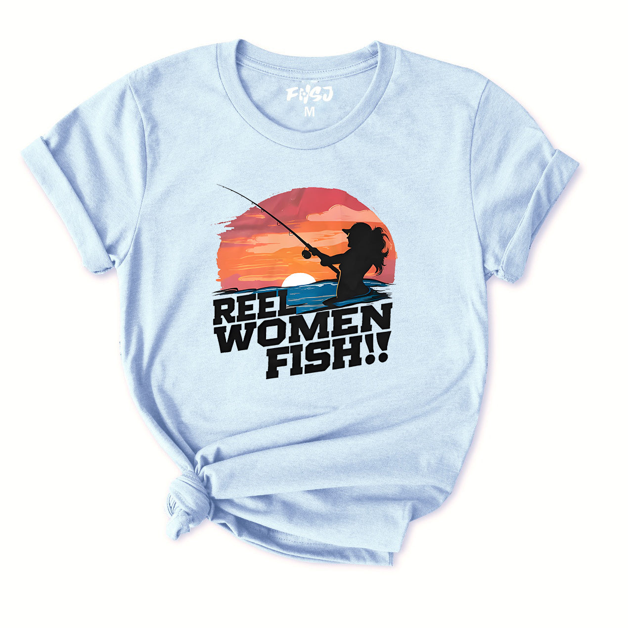 reel woman fish T-Shirt for Women