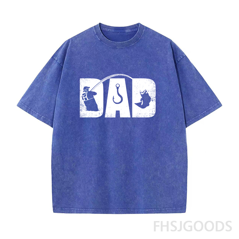 Fishing Dad Unisex Distressed T-Shirt