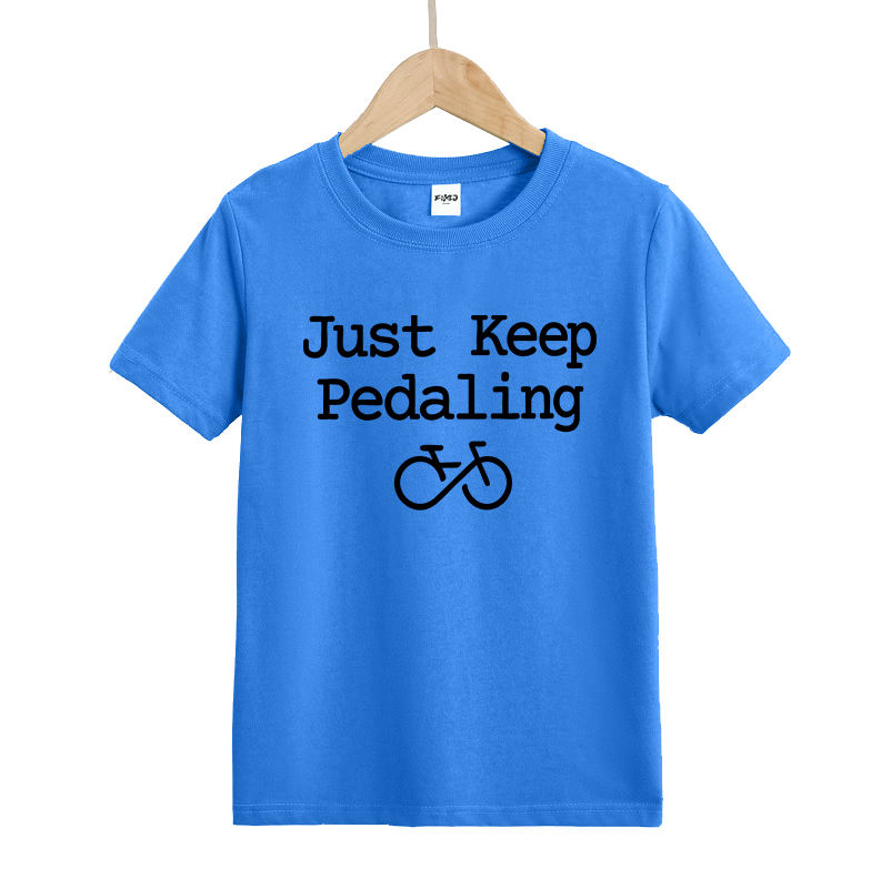 Just Keep Pedaling Cycling Kids T-Shirt