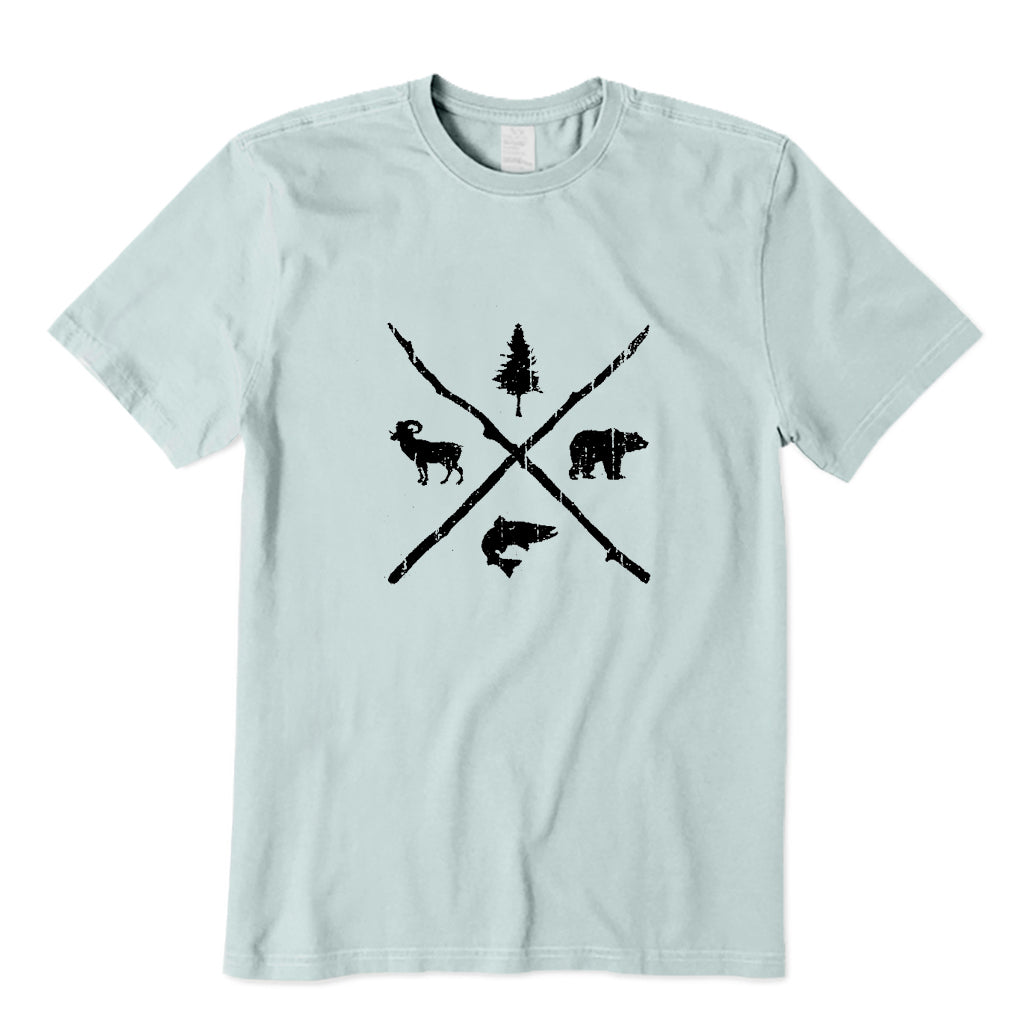 Pine Bear Trout Bighorn Nature T-Shirt