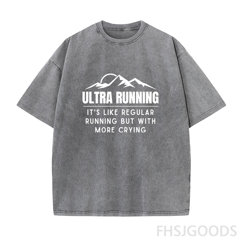 Funny Ultra Running Unisex Distressed T-Shirt