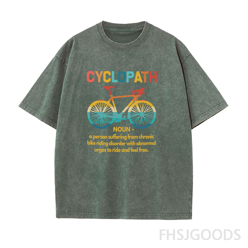 Funny Cycling Unisex Distressed T-Shirt