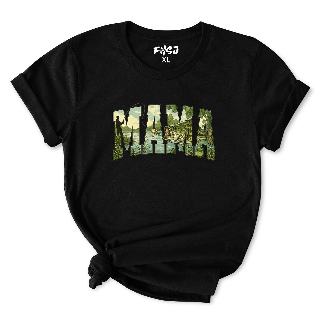 Bass Fishing Mama T-Shirt for Women