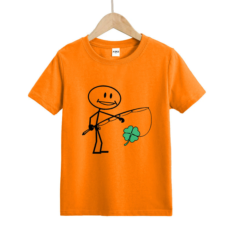 Caught A Four-leaf Clover Kid's T-Shirts