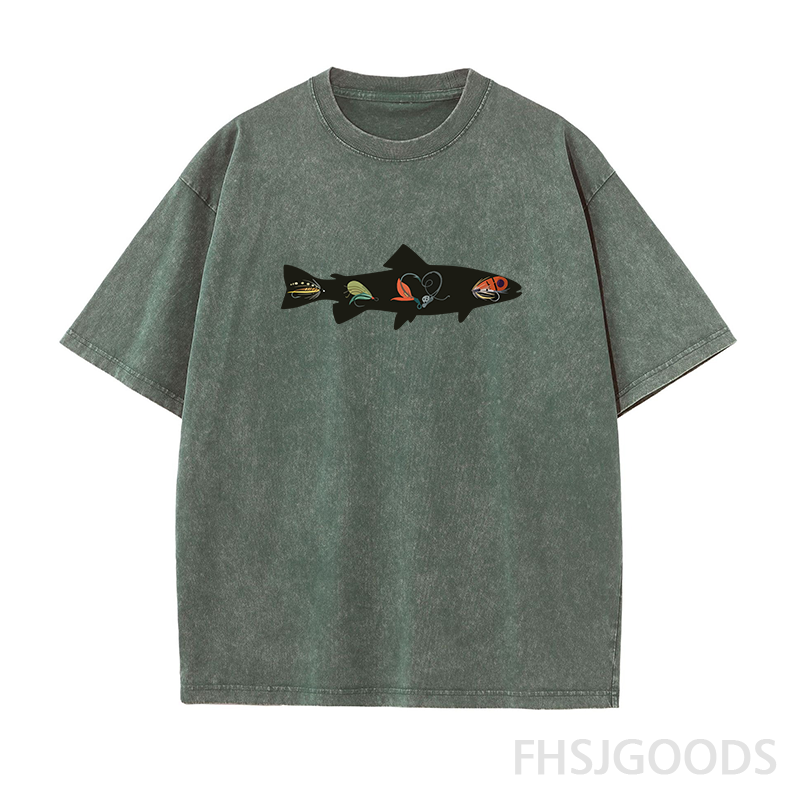 Trout Fishing Unisex Distressed T-Shirt
