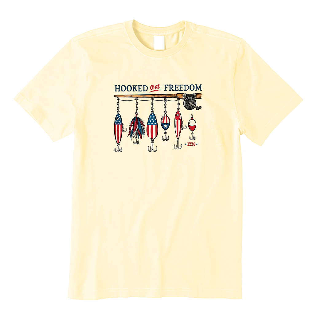 4th of July Fishing Lure T-shirt