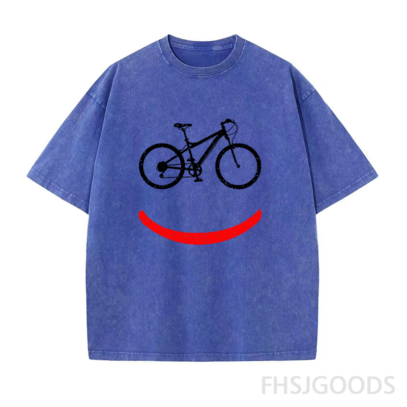Bicycle Rider Unisex Distressed T-Shirt