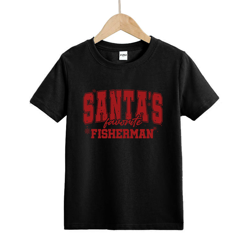 Santa's Favorite Fishermen Kids T-Shirt