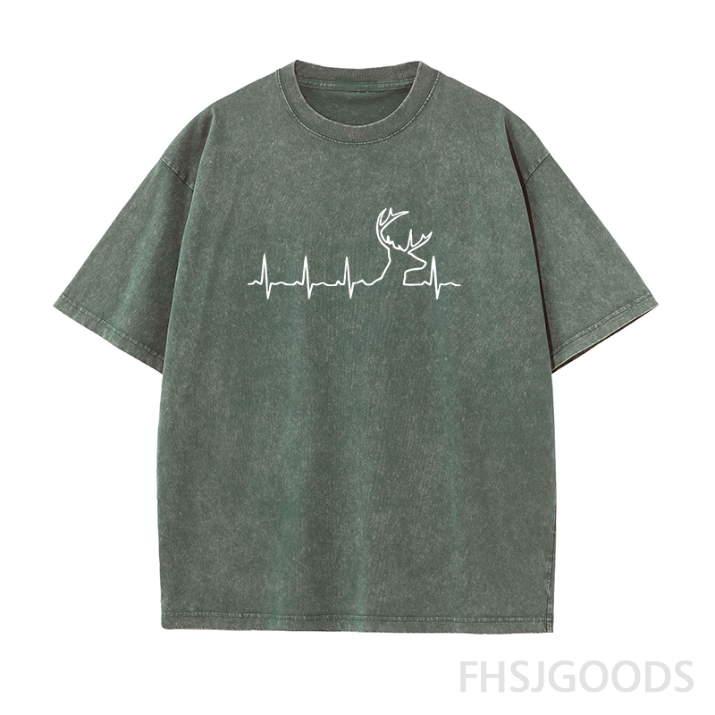 Deer Heartbeat Unisex Distressed T-Shirt