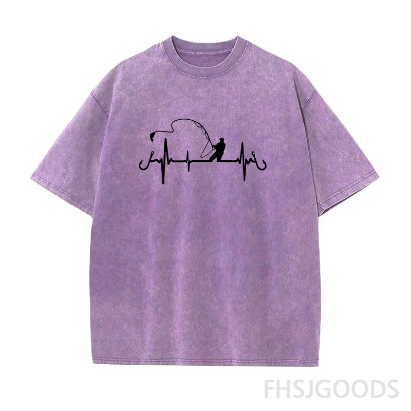 Heartbeat Fishing Unisex Distressed T-Shirt