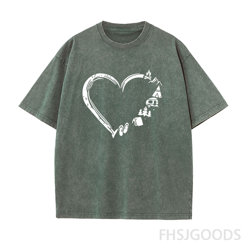 Camp Lover Unisex Distressed T-Shirt