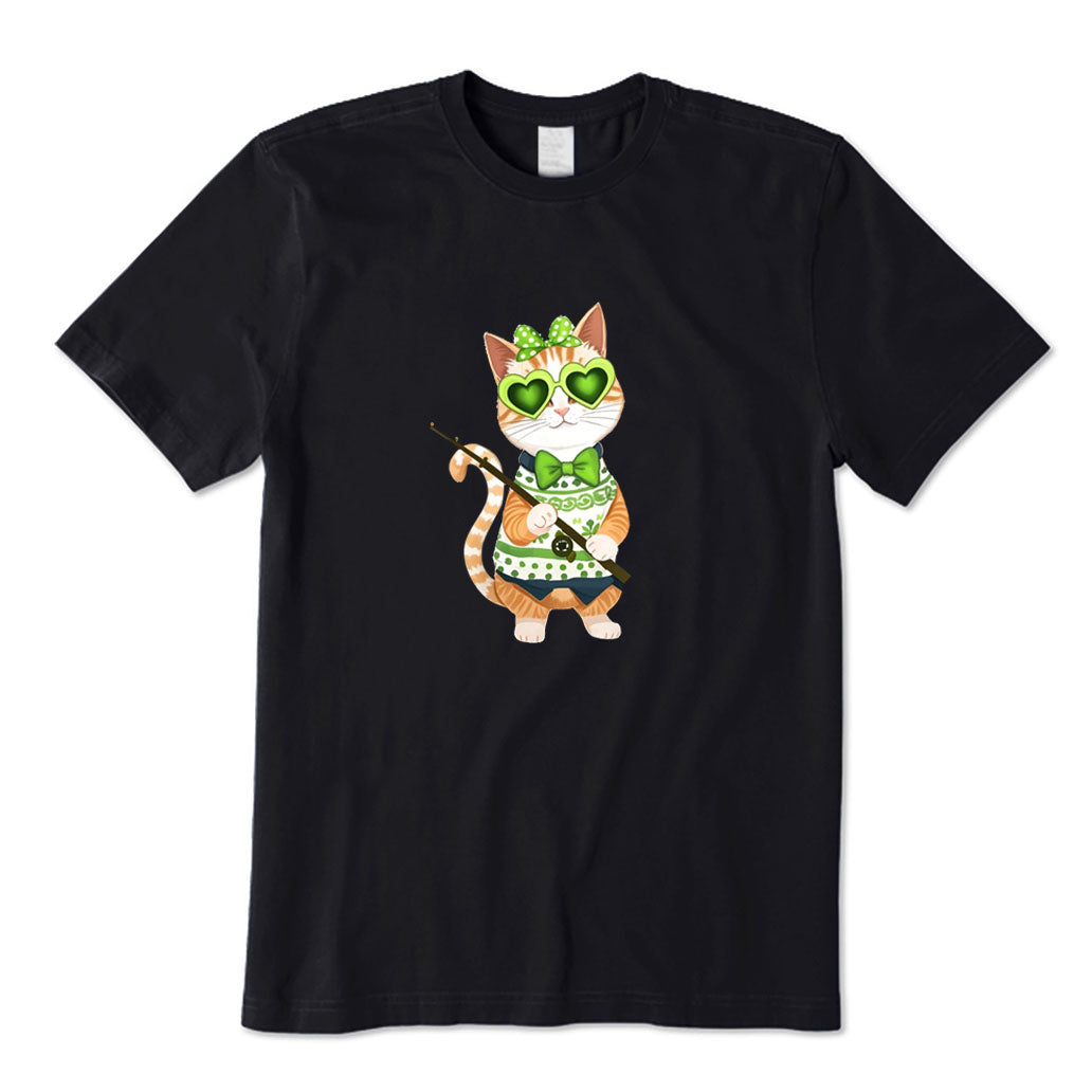 St. Patrick’s Day Cat Fishing T-Shirt