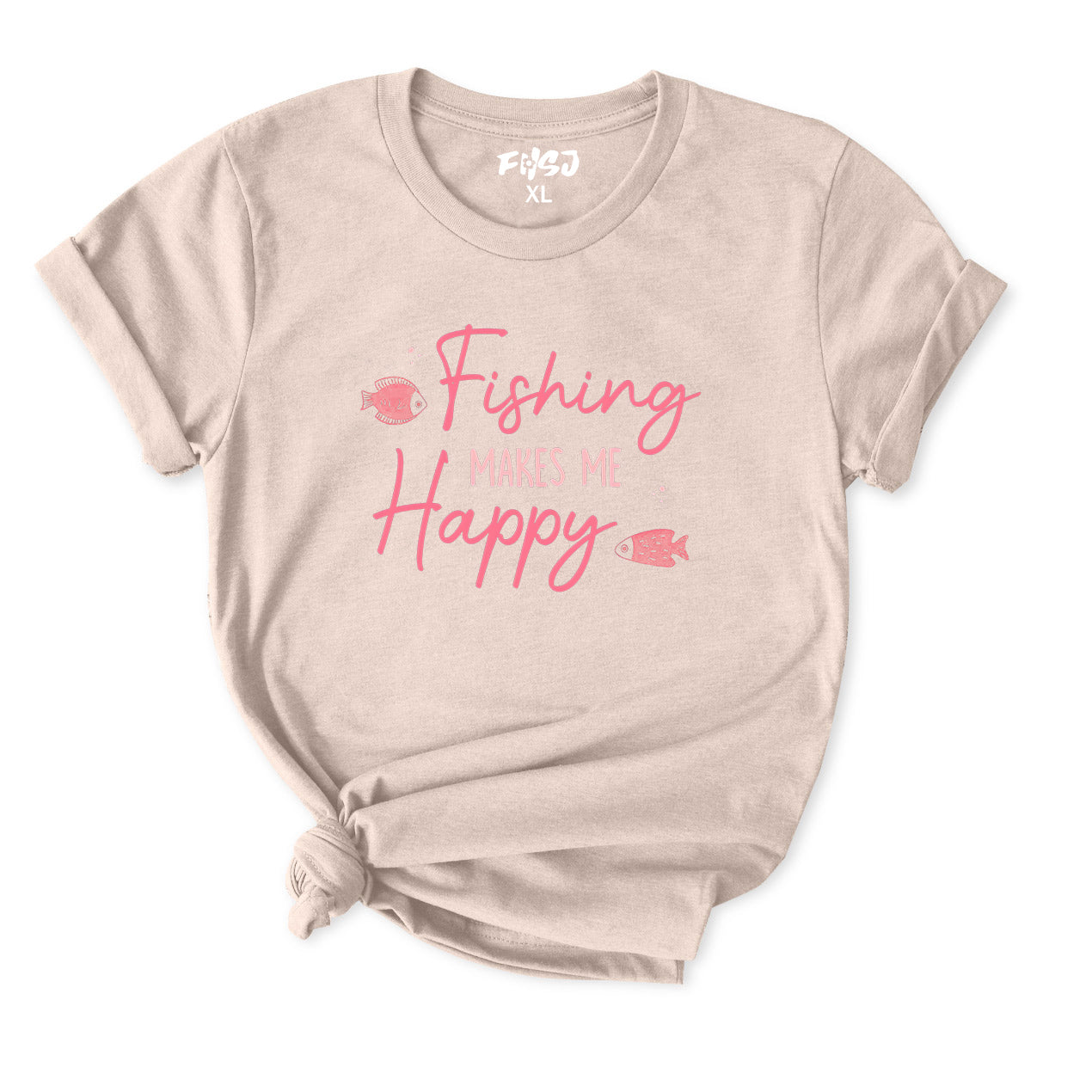 Fishing Makes Me Happy T-Shirt for Women