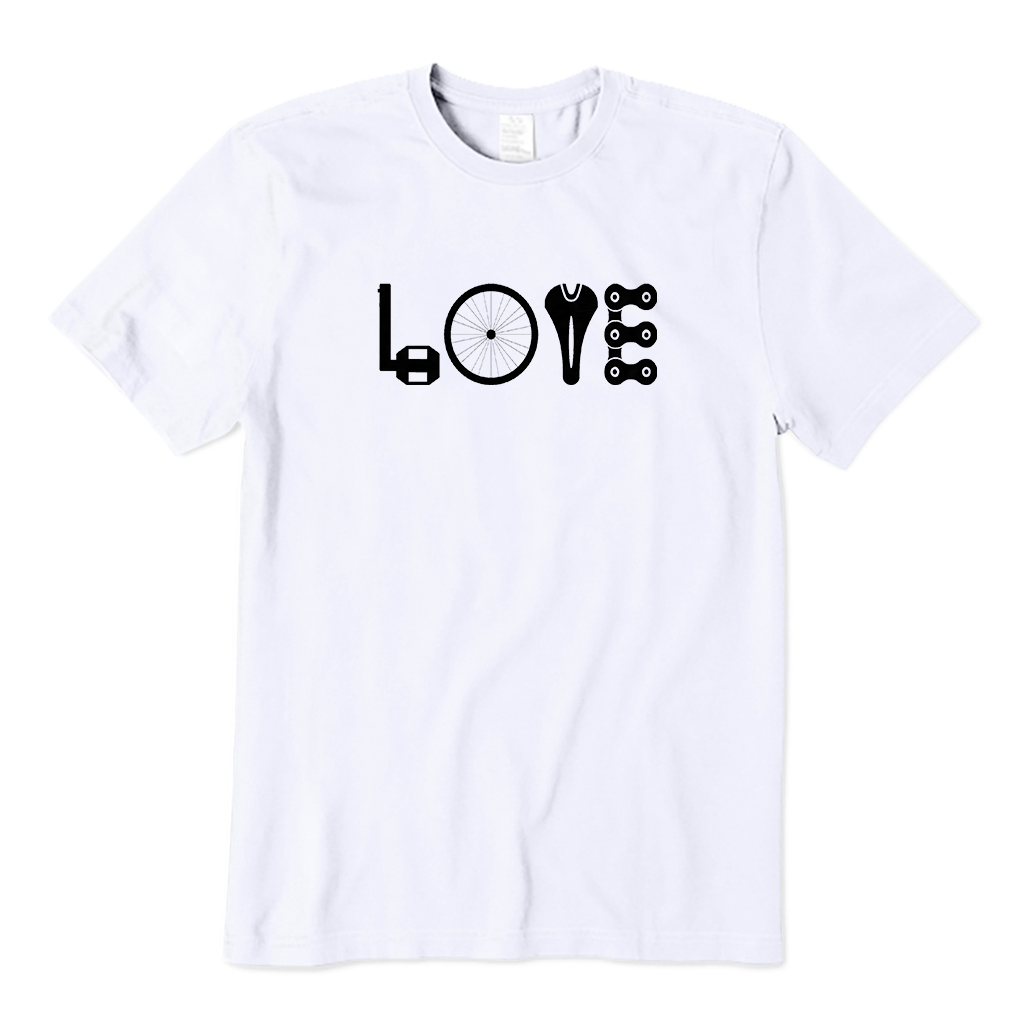 LOVE Spelled Out in Bike T-Shirt