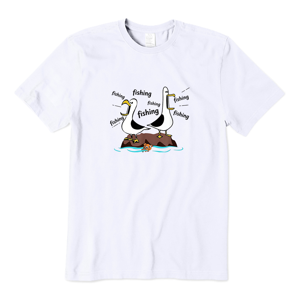 Funny Seagulls Fishing T-shirt